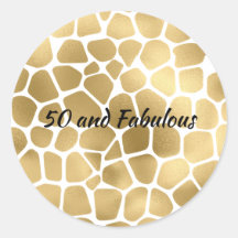 50 y fabuloso estampado abstracto de jirafa en oro