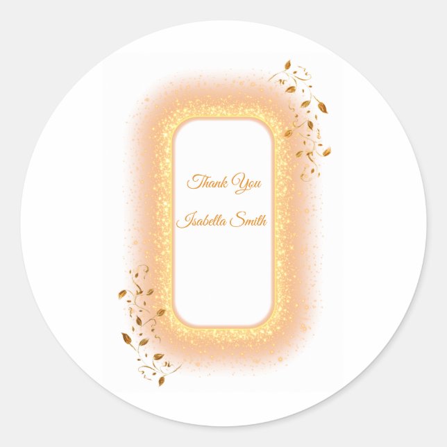 Pegatina Redonda 50 y fabulosos pegatinas de la ronda de cumpleaños (Anverso)