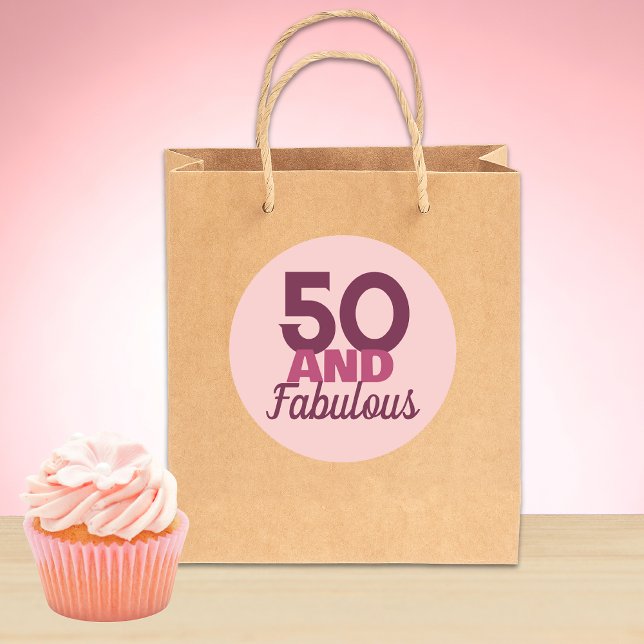 Pegatina Redonda 50 y Fabulous Mug (Subido por el creador)