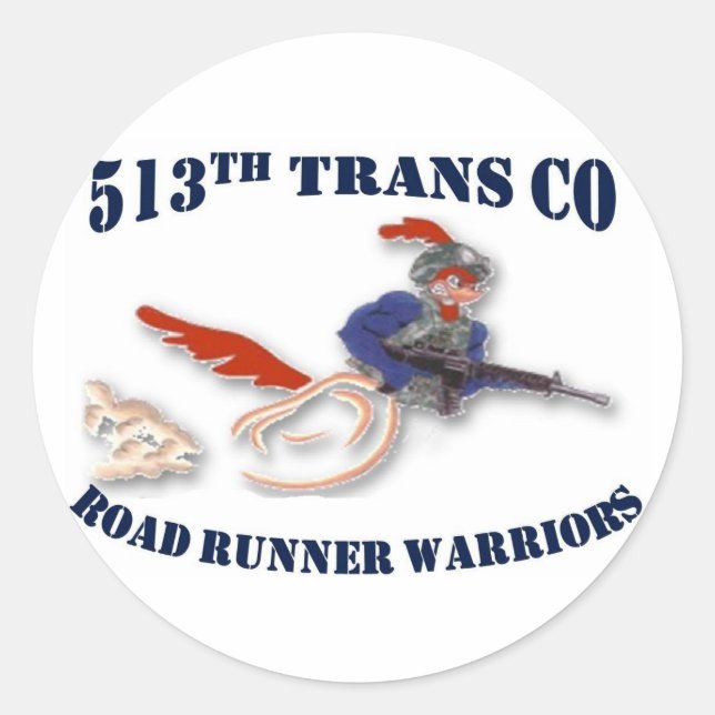 Pegatina Redonda 513.º azul (Anverso)