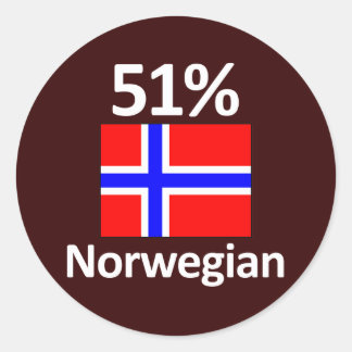 Pegatina Redonda 51% noruego