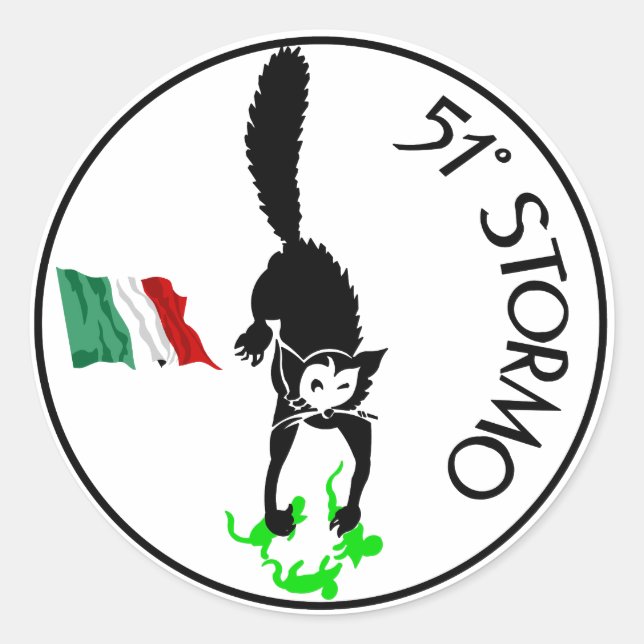 Pegatina Redonda 51 stormo , Fuerza Aérea italiana (Anverso)
