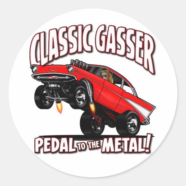 Pegatina Redonda 57 GASSER Flair (Anverso)
