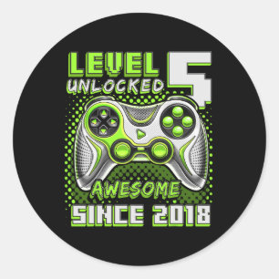 Pegatina Redonda 5 Desbloqueados Impresionantes Videojuegos 2018 5º
