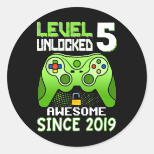 Pegatina Redonda 5 Desbloqueados Impresionantes Videojuegos 2019 5º