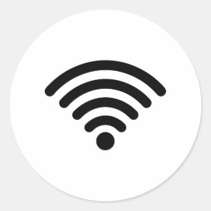 Pegatina Redonda 5 señal wifi