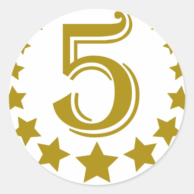 Pegatina Redonda 5 stars-Birthday.png (Anverso)