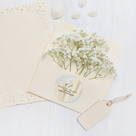 Pegatina Redonda 60.º Aniversario del Boda de Diamantes Gracias