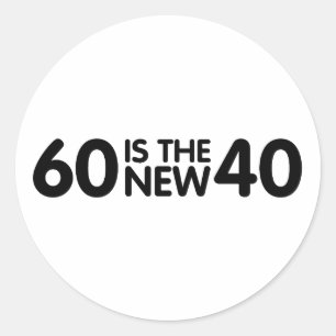 Pegatina Redonda 60.º cumpleaños