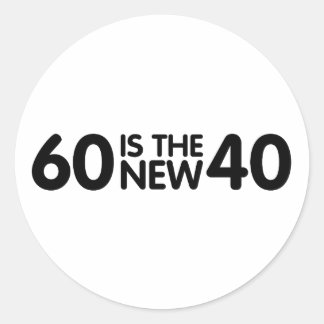 Pegatina Redonda 60.º cumpleaños
