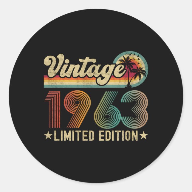 Pegatina Redonda 60 1963 60ª Para (Anverso)