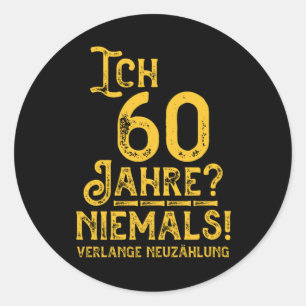 Pegatina Redonda 60 Geburtstag 60 Jahre Alt Baujahr Jahrgang 1960 G
