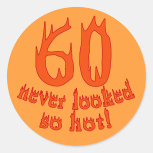 Pegatina Redonda ¡60 nunca parecido tan caliente!
