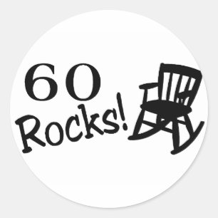 Pegatina Redonda 60 Rocks (Rocker)