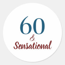 60 y cumpleaños sensacional en azul y Rosa polvori