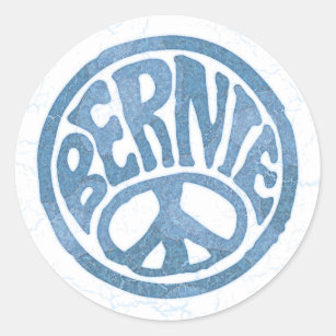 Pegatina Redonda 60s paz Bernie