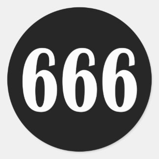 PEGATINA REDONDA 666