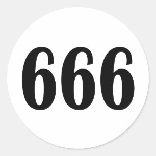 PEGATINA REDONDA 666