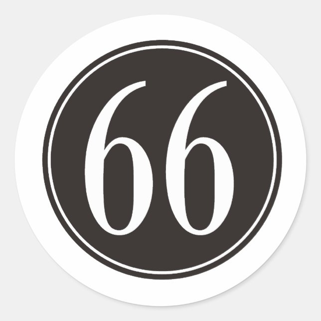 Pegatina Redonda #66 Círculo negro (Anverso)