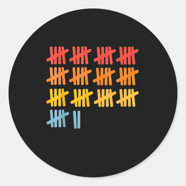 Pegatina Redonda 67 Counting Math Teacher Mathematics 67th Number  (Anverso)