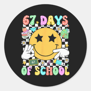 Pegatina Redonda 67 Días De Colegio Seis Siete 67 Días Más Listo Pr