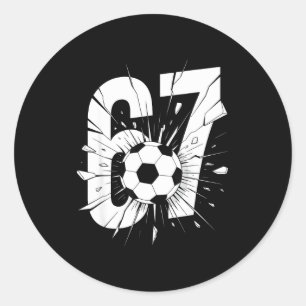 Pegatina Redonda 67 Fútbol Seis Siete 6 7 Meme 67 