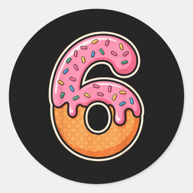 Pegatina Redonda 67 Halloween Costume Duo Matching Number 6 And 7 I (Anverso)