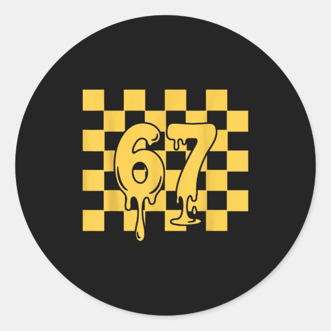 Pegatina Redonda 67 Halloween Meme  (Anverso)