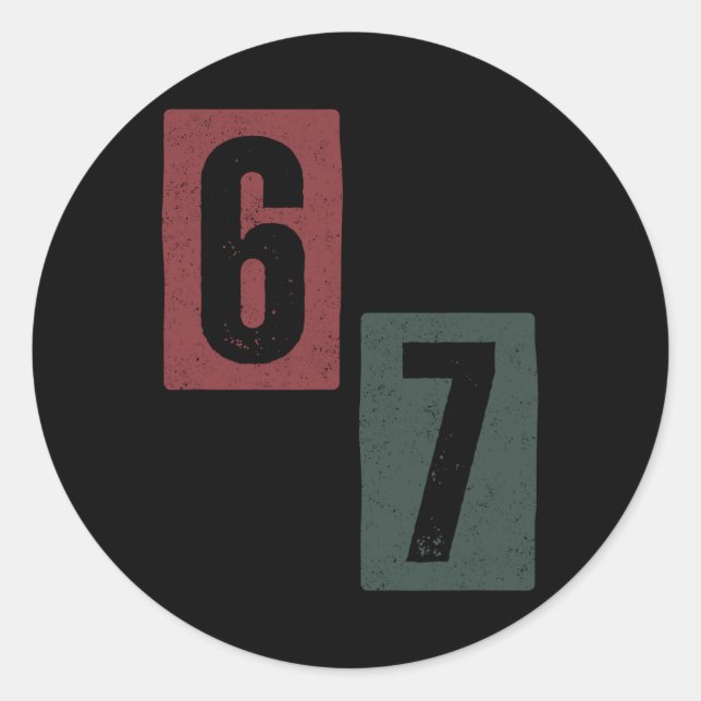 Pegatina Redonda 67 Meme 1  (Anverso)