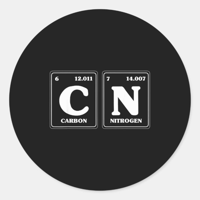 Pegatina Redonda 67 Meme Funny Teacher Science Periodic Table Retro (Anverso)