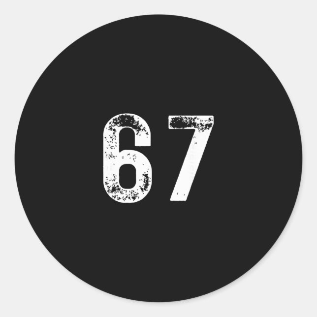 Pegatina Redonda 67 - Meme gracioso (Anverso)