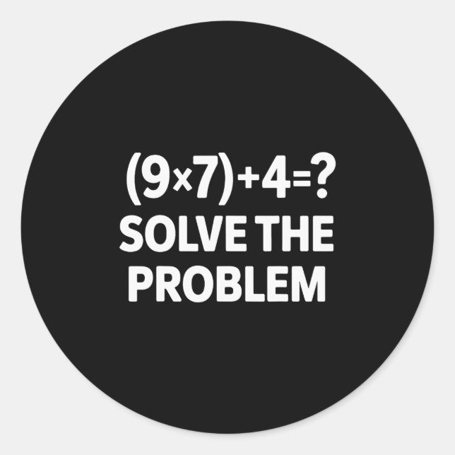 Pegatina Redonda 67 Meme Pemdas Elementary Math Teacher  (Anverso)