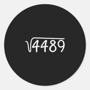 Pegatina Redonda 67 Meme Raíz Cuadrada 4489 Adolescente Seis Siete 