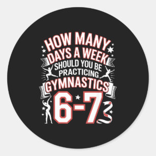Pegatina Redonda 67 Meme Seis Siete Divertido Cuántos Días Gimnasia