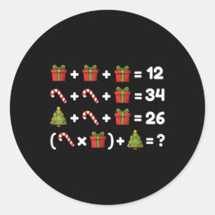 Pegatina Redonda 67 Seis Siete Meme Matemáticas Navidad Ecuación Ló