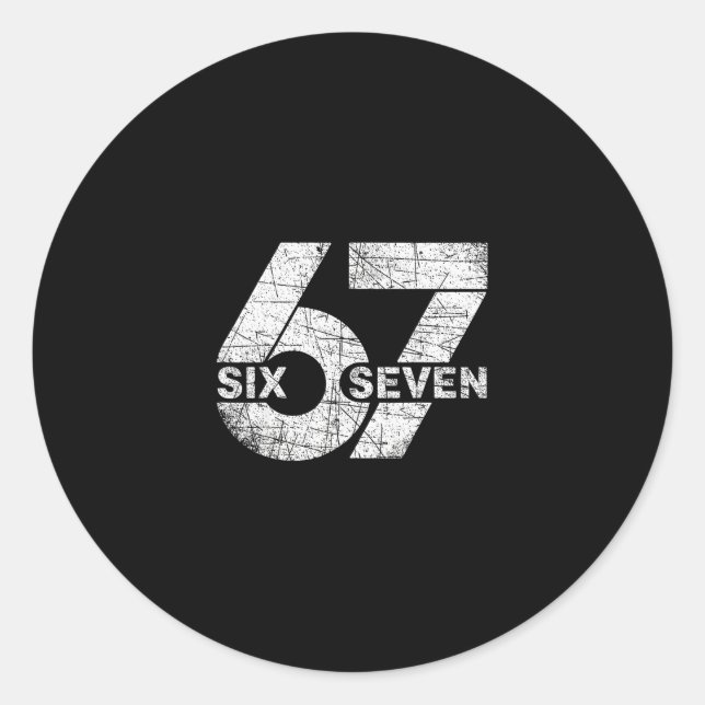 Pegatina Redonda 67 Seis Siete Memes 2 (Anverso)