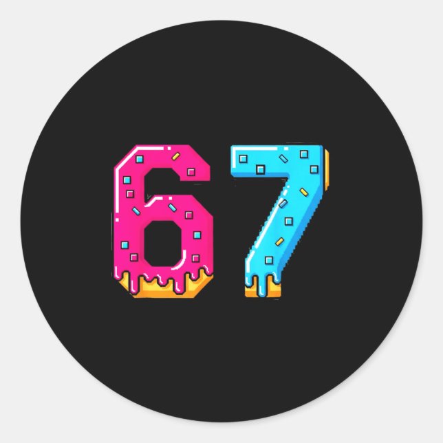 Pegatina Redonda 67 Shirt Baseball Life Style 101 Apparel Youth Dri (Anverso)