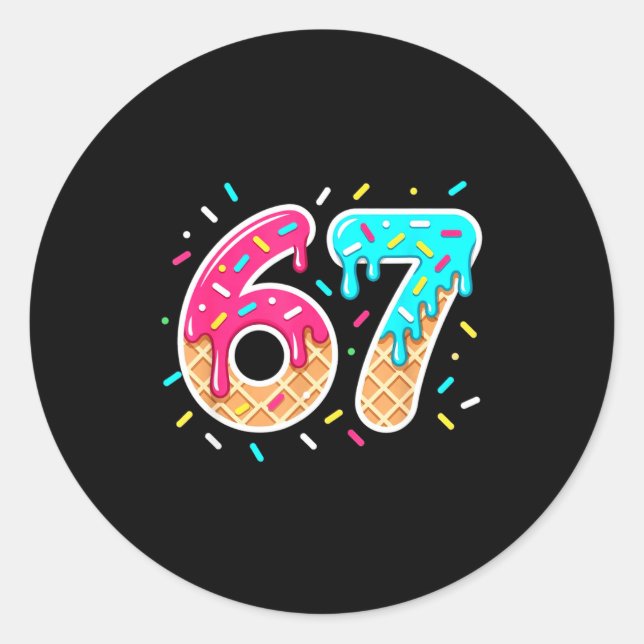 Pegatina Redonda 67 Shirt Baseball Lifestyle 101 Apparel Youth Drip (Anverso)