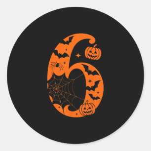 Pegatina Redonda 67 Six Seven Pareja Halloween