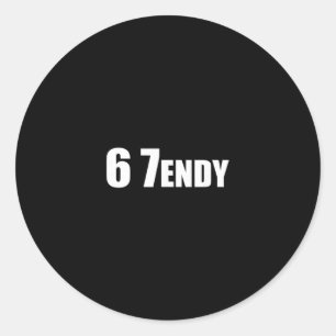 Pegatina Redonda 67 Six Seven Sendy 6 7endy Let's Get Sendy 67 Meme