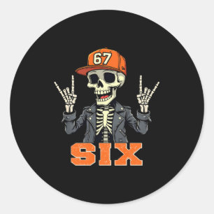Pegatina Redonda 67endy Esqueleto – 67 Six Seven Halloween 6 Manga