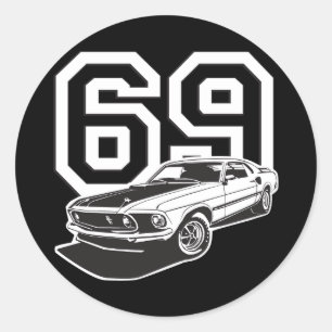 Pegatina Redonda 69 Fastback