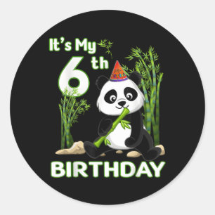 Pegatina Redonda 6.º Panda Animal Py