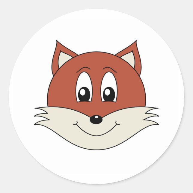 Pegatina Redonda 6.º zorra (Anverso)