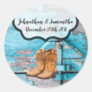 Pegatina Redonda 6 - 3" Pegatinas favoritos Boots en la puerta del 