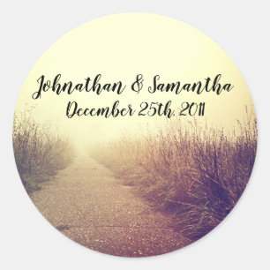 Pegatina Redonda 6 - 3" Pegatinas favoritos Sunrise Pathway Walkway