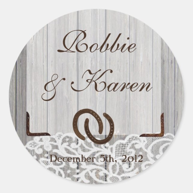 Pegatina Redonda 6 - 3" Pegatinas favoritos zapatos de caballo en e (Anverso)