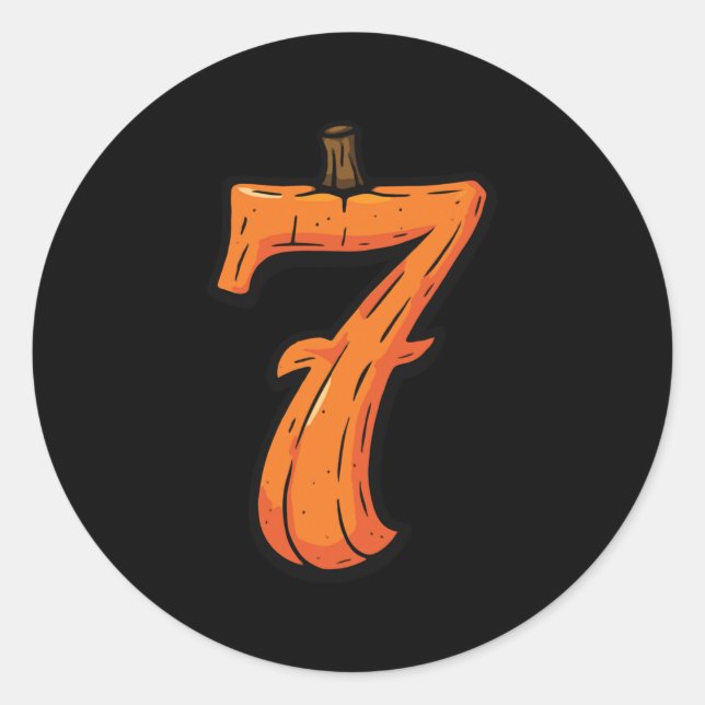 Pegatina Redonda 6 7 Gracioso Seis Siete Vestidos De Halloween Cost (Anverso)