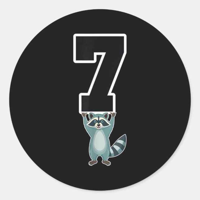 Pegatina Redonda 6 7 Graciosos Maestros Costume Racc (Anverso)