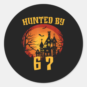 Pegatina Redonda 6 7 halloween 67 meme seis siete embrujado gen alp